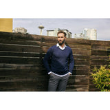 Vernon V-neck Men - Anthracite Melange - Image 5