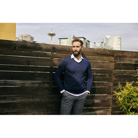 Vernon V-neck Men - Anthracite Melange - Image 5