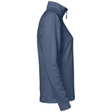 Coos Bay Half Zip Women - Slate Blue Melange - Image 4
