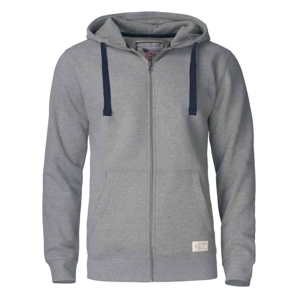 Twisp Hood Full Zip Men - Grey Melange - Image 1