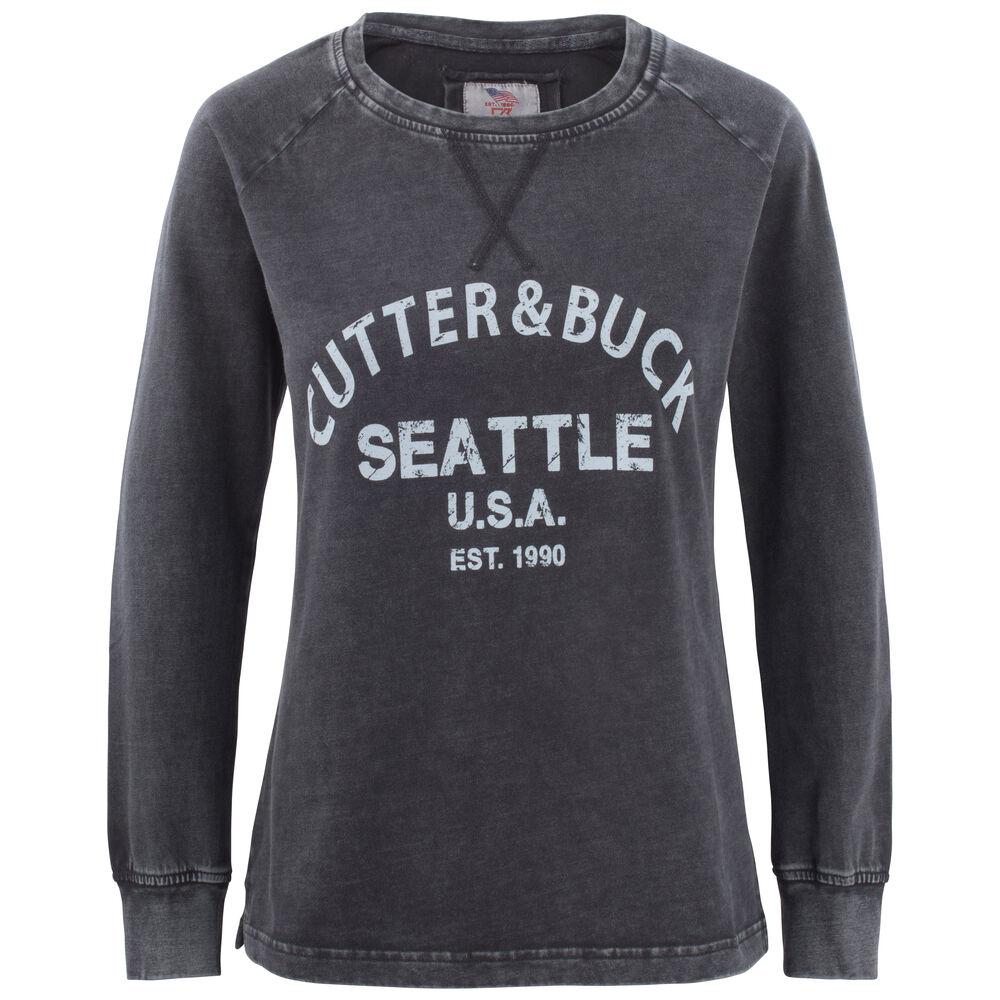 Thorp Denim Crew Women - Denim Black w.print - Image 1