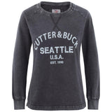 Thorp Denim Crew Women - Denim Black W.Print - Image 1