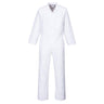 Food Industry No Pocket Coverall - White