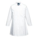 Food Industry 1 Pocket Coat - White