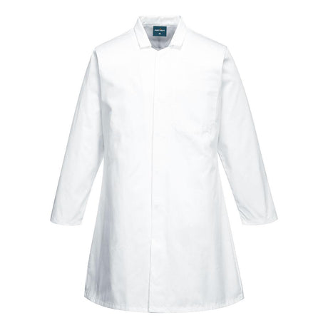 Food Industry 1 Pocket Coat - White