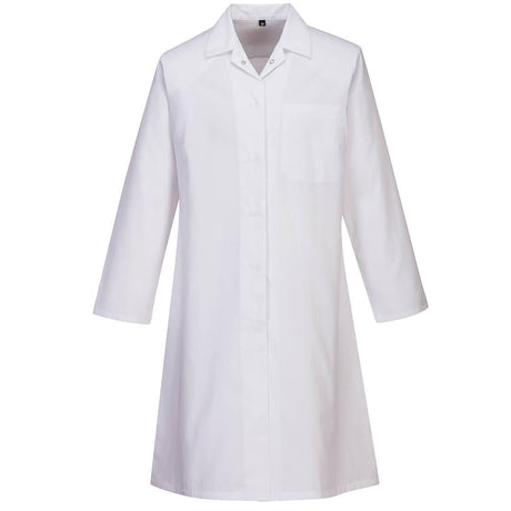 Food Industry Women's 1 Pocket Coat - White