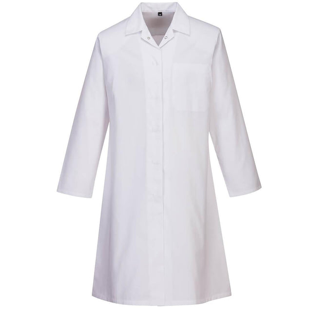 Food Industry Women's 1 Pocket Coat - White