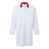 Food Industry No Pocket Coat - White/Red