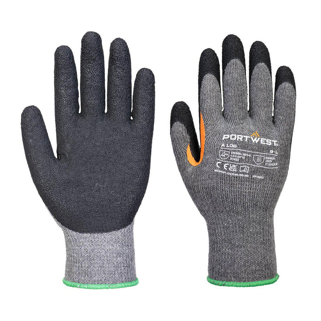 Grip 10 Latex Reinforced Thumb Glove (Pk 12) - Grey/Black