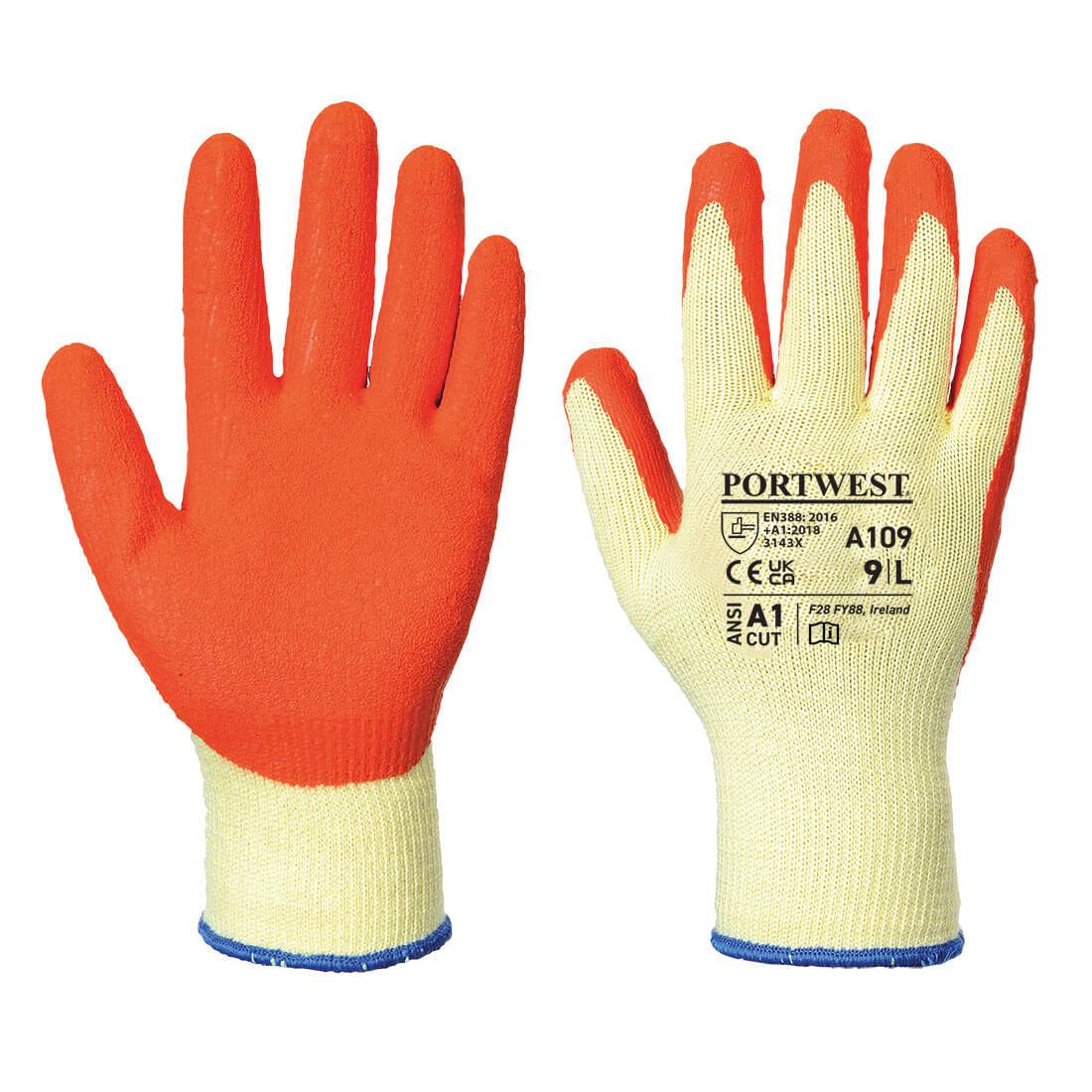 Grip 10 Latex Crinkle Retail Glove - Orange