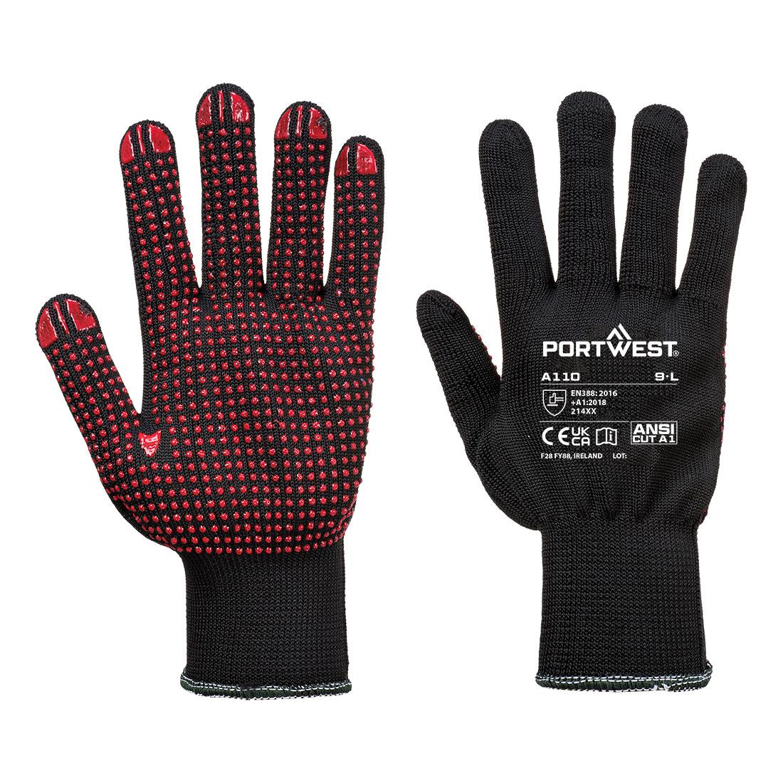 Grip  13 PVC Dotted Glove - Black