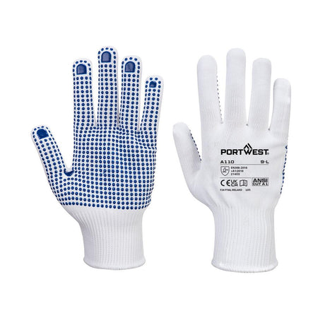 Grip  13 PVC Dotted Glove - White/Blue