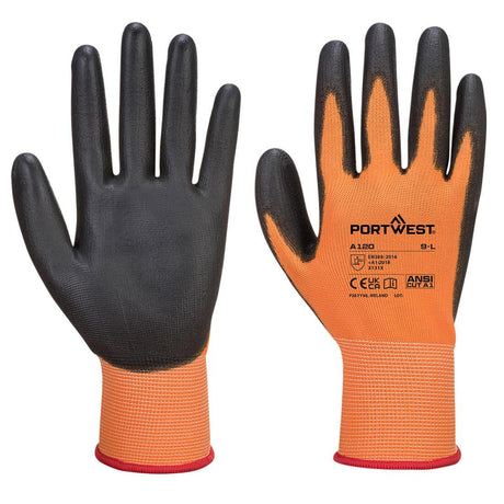 PU Palm Glove - Orange/Black