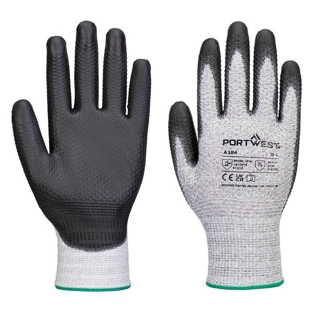 Grip 13 PU Diamond Knit Glove - Grey/Black