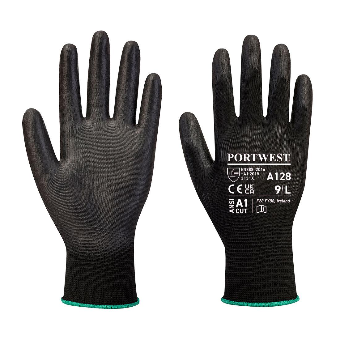 PU Palm Glove Latex Free (Retail Pack) - Black