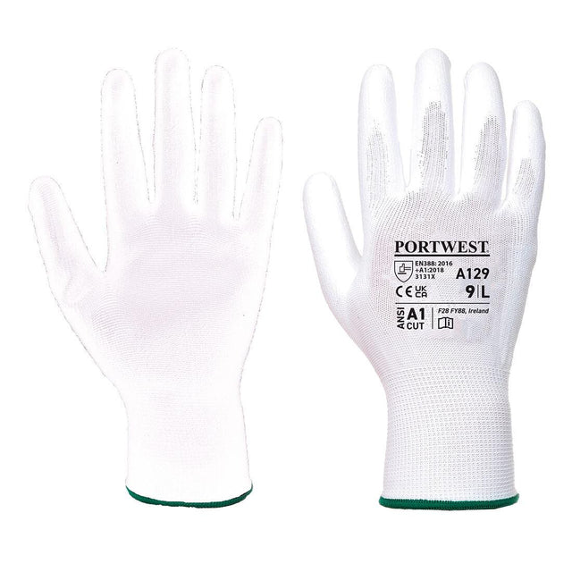 PU Palm Glove - Carton (480 Pairs) - White