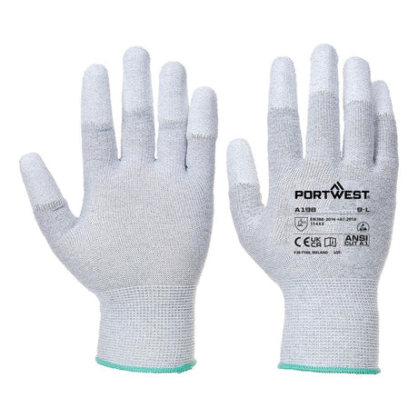 ESD 13 PU Fingertip Glove - Grey