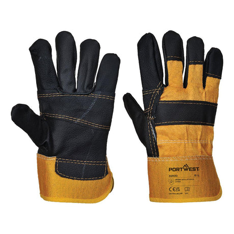 Leather Rigger 270 Cow Grain Palm Bar Glove - Yellow