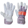 Leather Rigger 300 Cow Split Palm Bar Glove - Grey