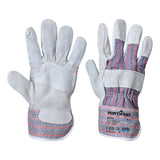 Leather Rigger 260 Cow Split Palm Bar Glove - Grey