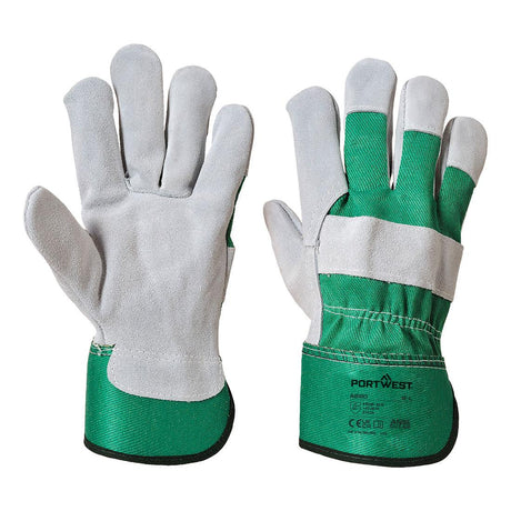 Leather Rigger 130 Cow Split Glove - Green