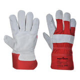 Leather Rigger 130 Cow Split Glove - Red