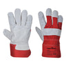 Leather Rigger 130 Cow Split Glove - Red