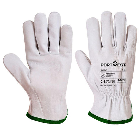 Leather Driver 115 Goat Grain Glove - Grey