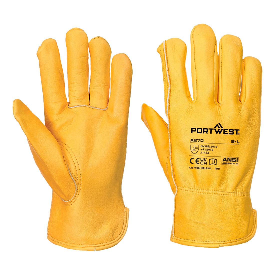 Leather Driver 100 Cow Grain Glove - Tan