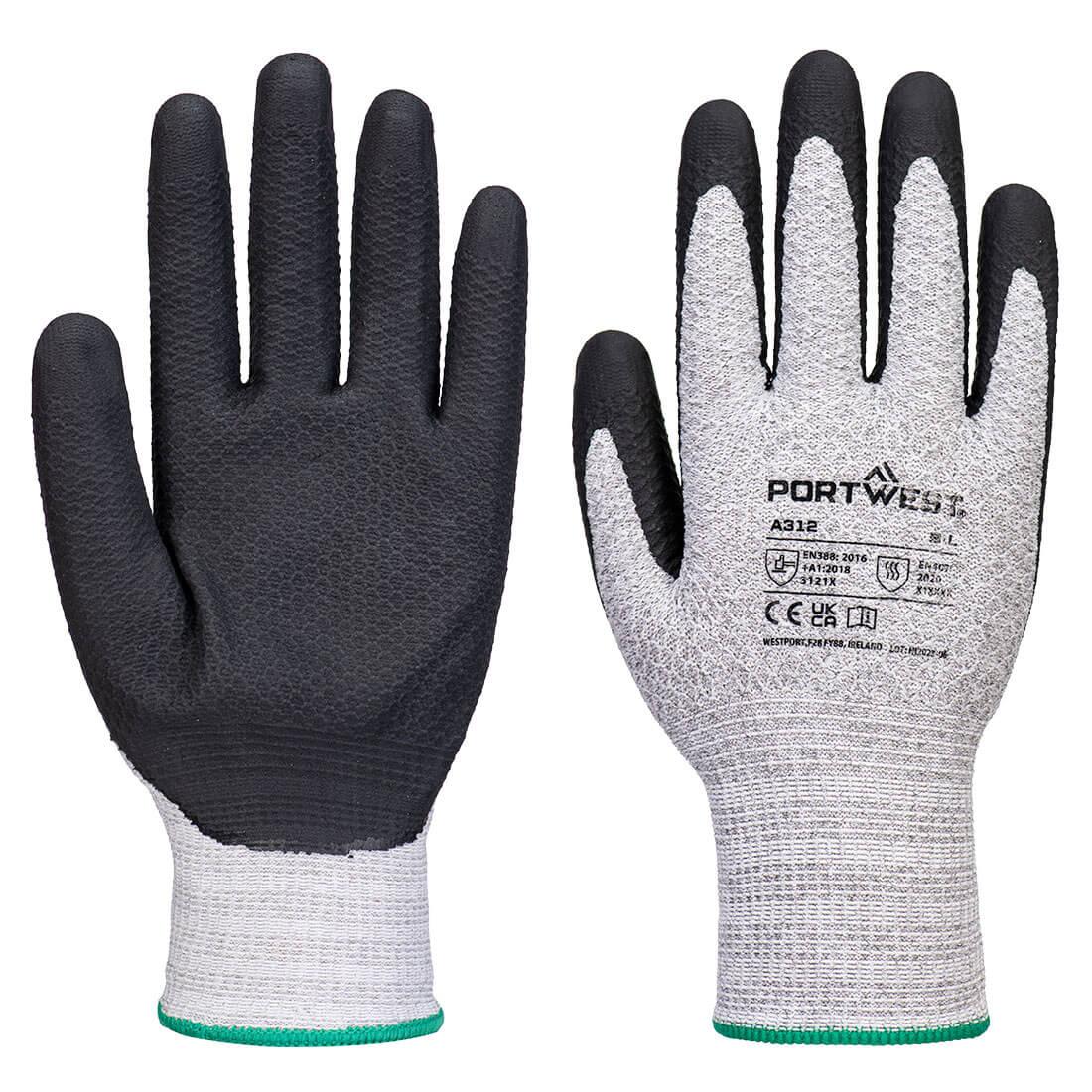 Grip 13 Nitrile Diamond Knit Glove (Pk12) - Grey/Black
