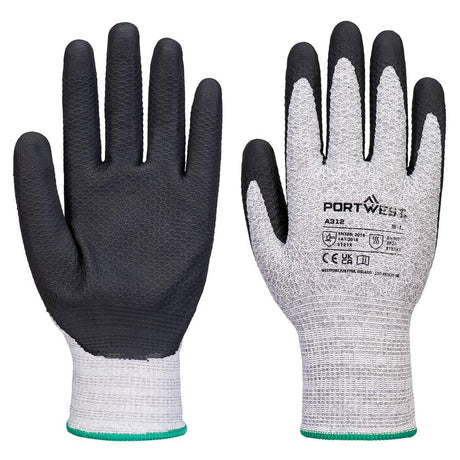 Grip 13 Nitrile Diamond Knit Glove (Pk12) - Grey/Black