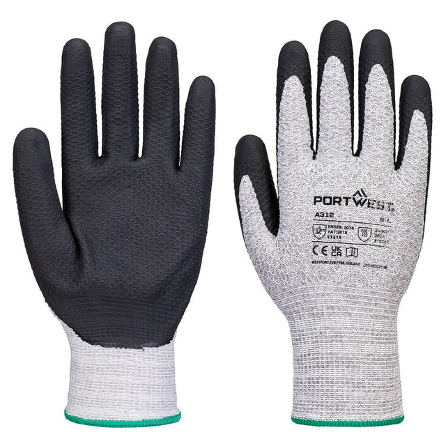 Grip 13 Nitrile Diamond Knit Glove (Pk12) - Grey/Black