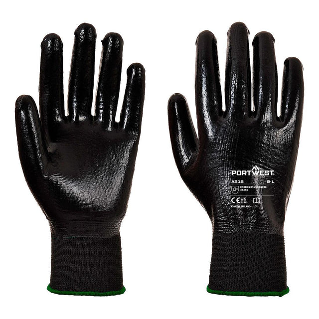 Grip 13 Full Coating Nitrile Glove - Black