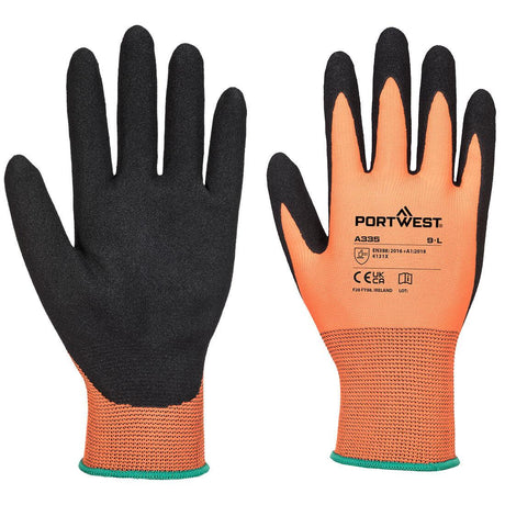 Dermi-Grip NPR15 Nitrile Sandy Glove - Orange/Black