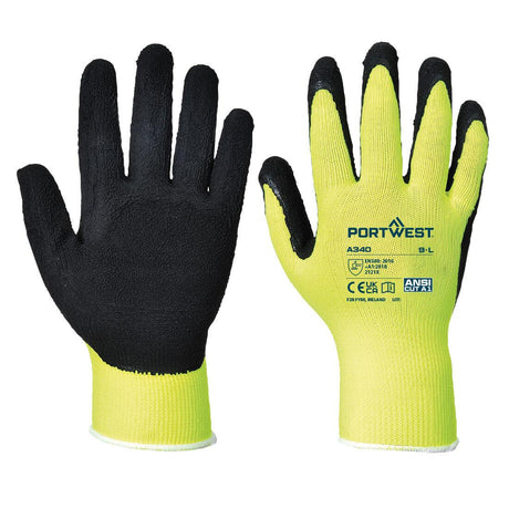 Hi-Vis Grip Glove - Latex - Yellow