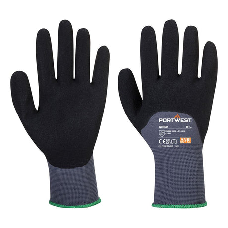 Grip 15 Nitrile Sandy 3/4 Palm Glove - Grey/Black
