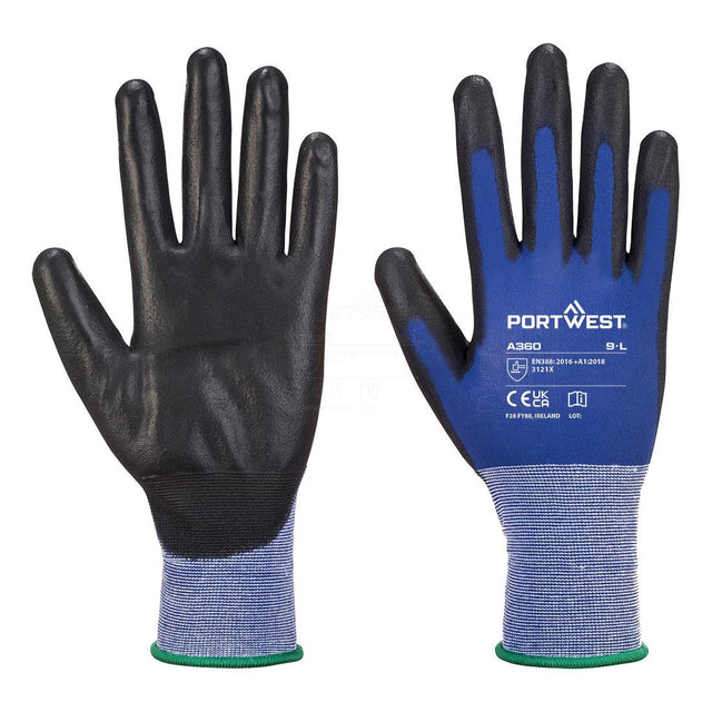 Grip 18 PU Glove - Blue/Black