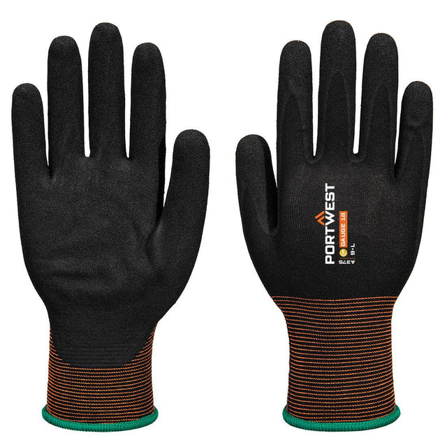 GP Grip 18 Nitrile Smooth/Sandy Glove - Black
