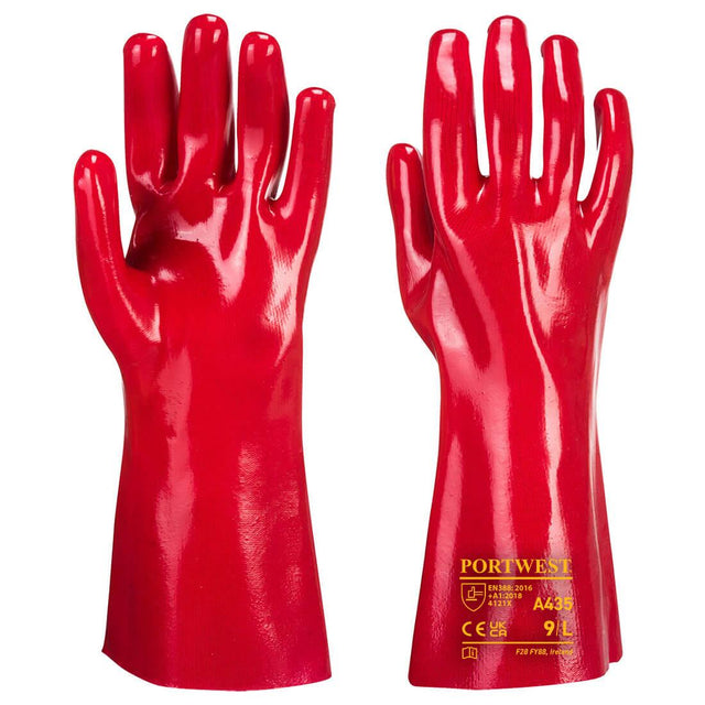 Grip 12 PVC Gauntlet 35cm - Red