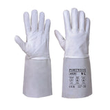 TIG Welders 85 Grain Leather Gauntlet - Grey