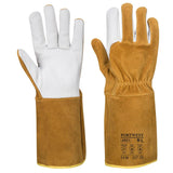 TIG Welders 220 Grain Leather Gauntlet - Brown