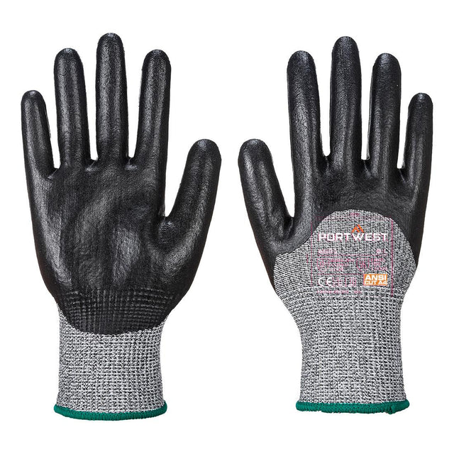 Cut D13 3/4 Nitrile Foam Glove - Black
