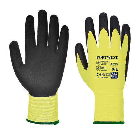 Cut D13 PU Viz-Tex Glove - Yellow/Black