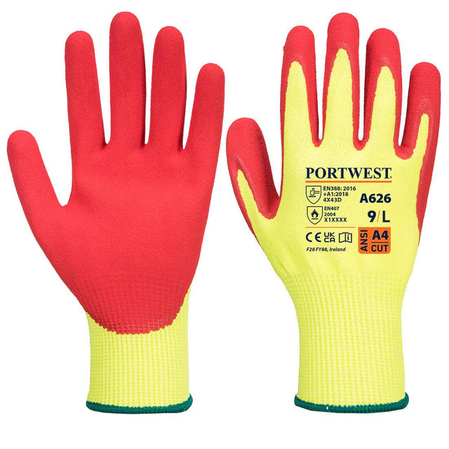 Vis-Tex Cut D13 Nitrile Glove - Yellow/Red