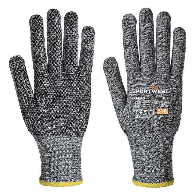 Cut D13 PVC Dot Glove - Grey