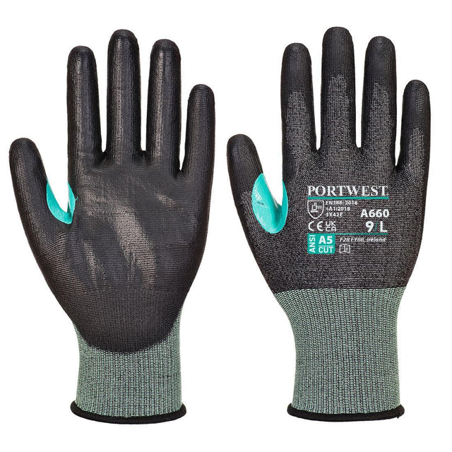 CS Cut E18 PU Glove - Black