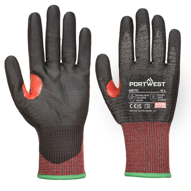 CS Cut F13 PU Glove - Black