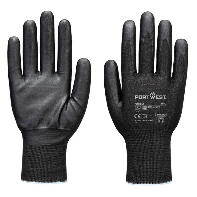 Cut F21 Nitrile Tungsten Glove A9 - Black