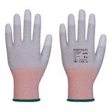 LR13 ESD PU Fingertip Cut Glove (Pk12) - Grey/White