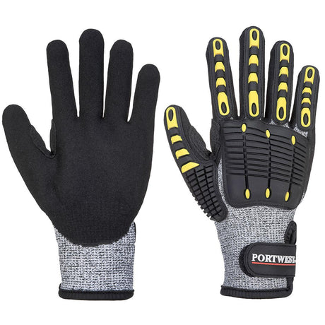 Impact C13 Nitrile Sandy Reinforced Palm Glove - Grey/Black